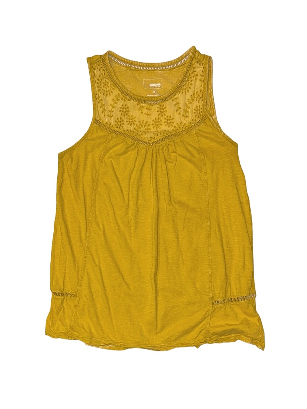 SONOMA Women's Yellow Tank Top Size Small